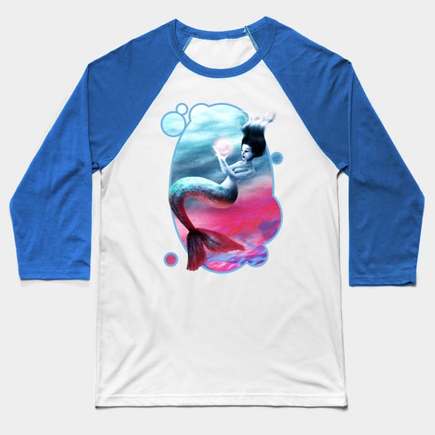 Mermaid Baseball T-Shirt by raulovsky